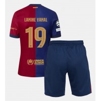 Camiseta Barcelona Lamine Yamal #19 Primera Equipación para niños 2024-25 manga corta (+ pantalones cortos)